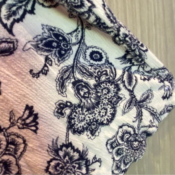 Forever 21 Boho Blue and Cream Tunic Mini Dress Medium - Picture 4 of 6